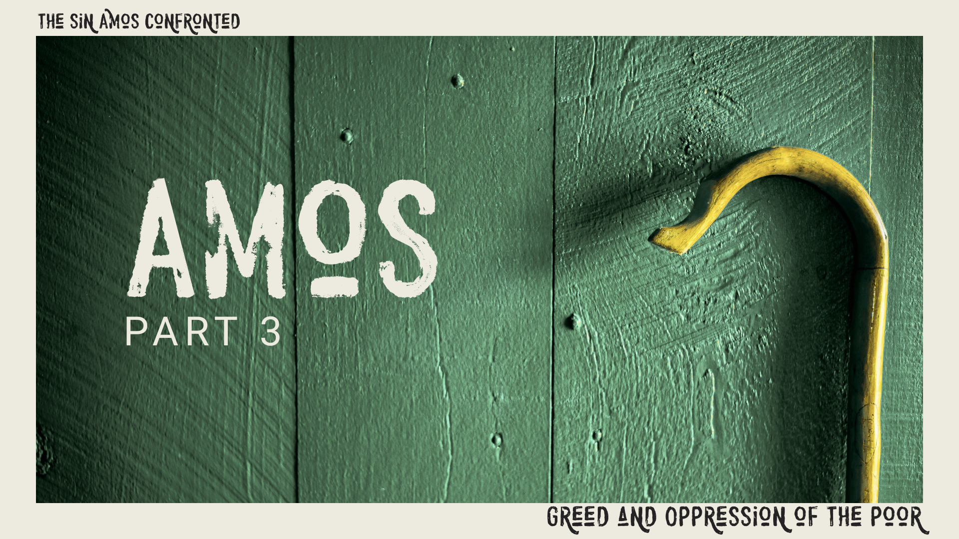 Greed and Oppression of the Poor